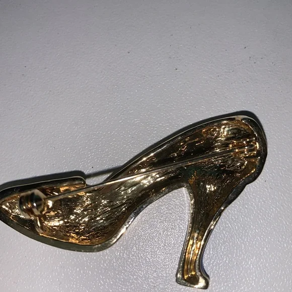 Vintage rhinestone Women's Shoe Brooch - Picture 3 of 6